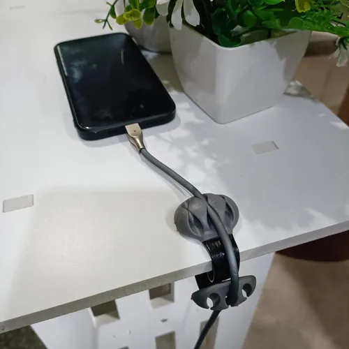 Miniatura 6 de NewFerU Clips de caída de cables de escritorio no adhesivos, soporte para cable de mesa, abrazadera de gestión de cables pequeña extraíble