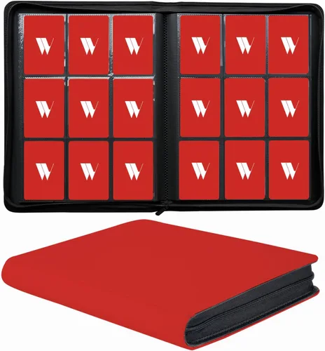 Miniatura 20 de Carpeta para tarjetas de 16 bolsillos, más de 1000 carpetas de tarjetas coleccionables con cremallera de alta calidad, álbum de bolsillo de doble