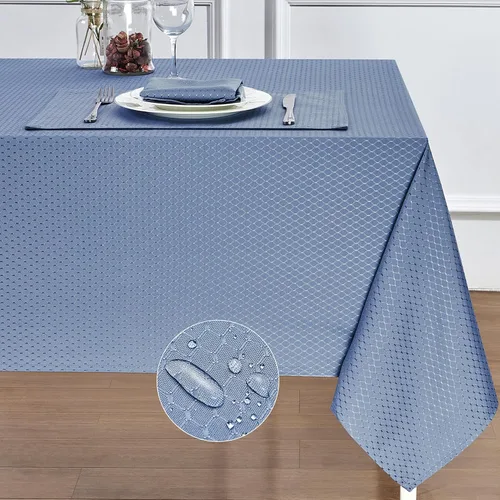 Miniatura 25 de Mantel rectangular de poliéster impermeable, resistente a las arrugas, lavable, mantel de tela diseño Jacquard