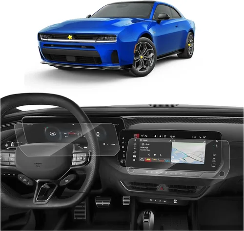 Miniatura 15 de SKTU 2 piezas para Dodge Charger 2024 2025 2026 Accesorios protectores de pantalla para Dodge Charger 2024 2025+ pantalla de tablero de 12.3