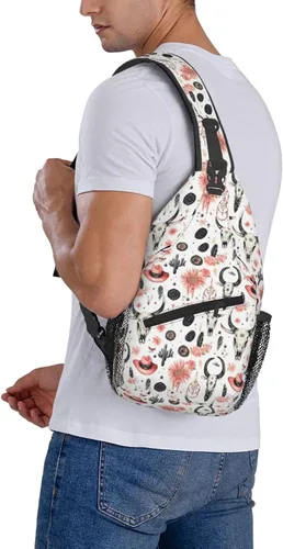 Miniatura 6 de Small Crossbody Bags for Women Men - Vintage Cowboy Skull Print Adjustable Shoulder Bag Fanny Packs Belt Sling Bag Crossbody Purses Backpack for
