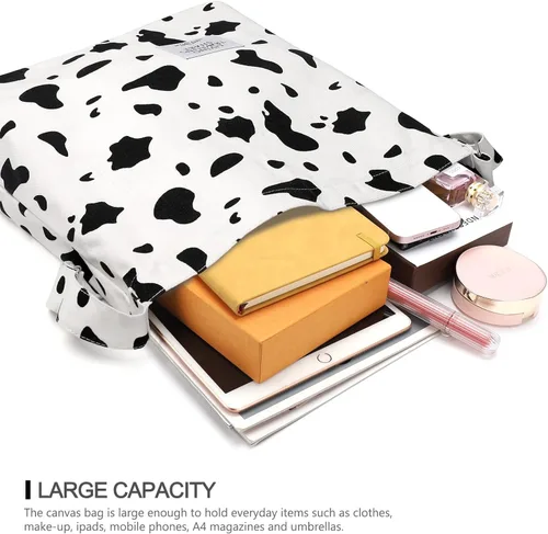 Miniatura 3 de Bolsos de hombro de lona para la escuela, estilo hobo universitario, bolsos de mano para estudiantes, bolsos casuales de compras, trabajo, bolsa