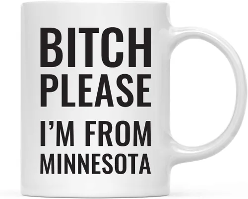 Miniatura 105 de Andaz Press Taza de café de 11 onzas, regalo de broma, Bitch Please I'm from Alabama, paquete de 1, incluye caja de regalo, divertidas ideas