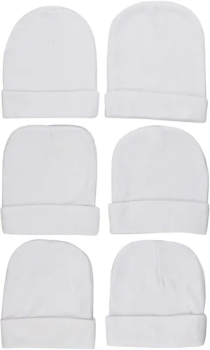Miniatura 10 de ToBeInStyle Paquete de 3, 5 o 6 gorros cómodos de algodón de doble capa para bebés recién nacidos