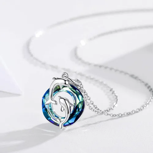 Miniatura 4 de Collar de delfín de plata de ley 925, regalos para el día de la madre para mujeres
