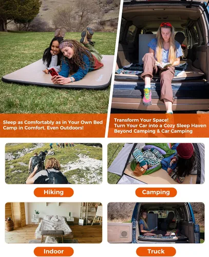 Miniatura 9 de KingCamp FLEXIREST 5.0 - Colchoneta de dormir doble para camping, compacta, tamaño completo, con bolsa de inflador, colchón de campamento sin PVC