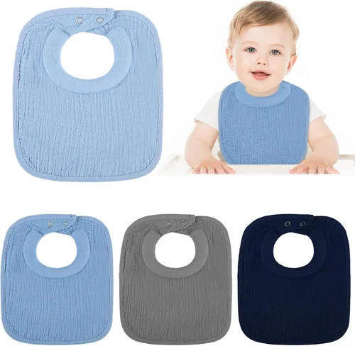 Miniatura 7 de Twistover Baberos para recién nacidos, baberos de alimentación para babear y dentición, cómodo babero para bebé con cuello absorbente acolchado