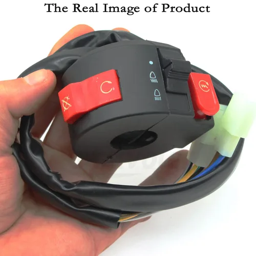 Miniatura 5 de Conjunto de interruptor de luz de arranque izquierdo, 8 cables, 3 funciones, enchufe macho apto para 50cc 70 cc 90cc 110 cc 125cc 150cc ATV Quad 4