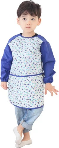 Miniatura 11 de Plie Kids Waterproof Art Smock – Long Sleeve Apron for Painting, Baking, Sensory Play (Ages 1–10)