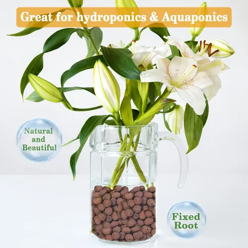 Miniatura 6 de Legigo Guijarros de arcilla Leca orgánica de 10 libras para plantas, bolas de leca 100% naturales de 4 a 0.630 in para plantas
