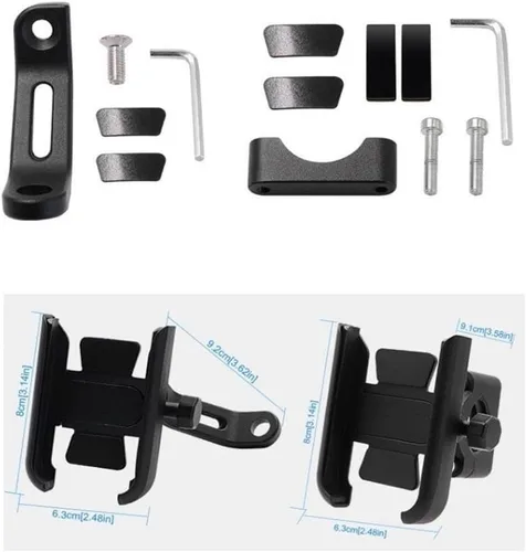 Miniatura 3 de Soporte de teléfono para MT-01 MT-03 MT-07 MT-09 MT-10 MT-25 motocicleta CNC manillar espejo retrovisor soporte para teléfono móvil Soporte