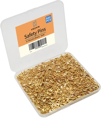 Juego de 500 pines de seguridad pequeños de 0.75 pulgadas/0.748 in, acero niquelado resistente a la oxidación para manualidades, costura, botón de