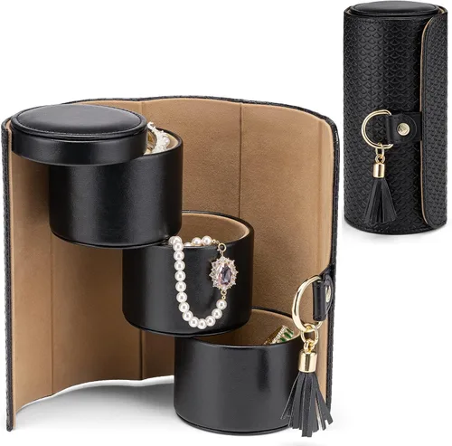 Miniatura 32 de Vlando Viaggio - Joyero pequeño, caja de almacenamiento para accesorios de viaje