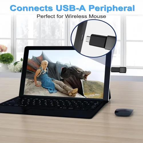 Miniatura 2 de Adaptador USB A a USB C OTG, paquete de 4 unidades, 2 unidades de tipo C a A y 2 adaptadores USB A a C, compatible con MacBook Pro Air, Samsung