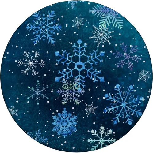 Miniatura 3 de Christmas Winter Ice Light Blue White Snowflake Snow Crystal PopSockets Adhesive PopGrip