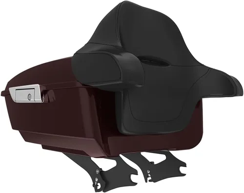 Miniatura 42 de King Tour Pack para Harley Alpine Green, cierre de paquete turístico, portaequipajes superior, soporte de montaje negro, placa de metal para Harley