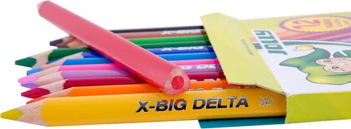 Miniatura 4 de Jolly Lápices de colores triangulares X-Big Jumbo Delta; juego de 12, perfectos para necesidades especiales, terapia de arte, preescolar