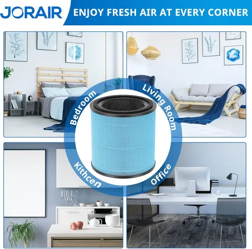 Miniatura 4 de Paquete de 4 filtros AP0601 compatibles con AIRTOK AP0601 Filtro 4 en 1 para purificador de aire 4 en 1 para humo, polvo, olores, polen, caspa