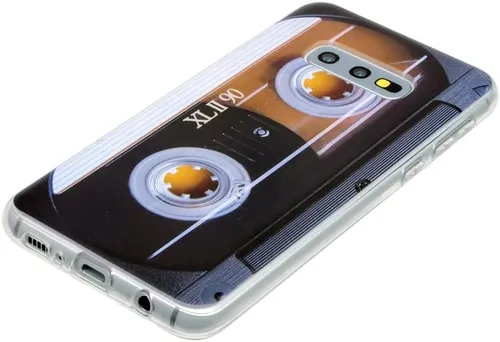 Miniatura 4 de FAteam - Funda para Galaxy S10e a prueba de golpes, a prueba de arañazos, con TPU suave, carcasa de cinta de casete de música retro, compatible
