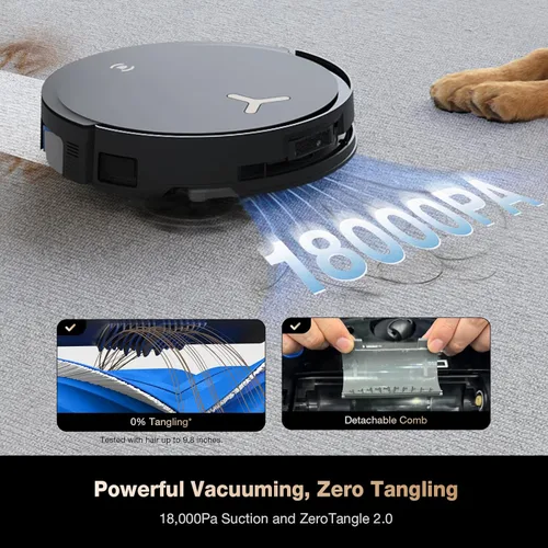 Miniatura 4 de ECOVACS DEEBOT X8 PRO OMNI Robot Aspiradora y Trapeadora, 18000Pa, OZMO ROLLER Trapeado Autolavable Instantáneo, Lavado de Trapeador con Agua