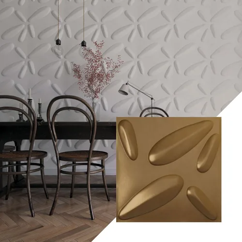 Miniatura 30 de Ekena Millwork 19 5/8 pulgadas de ancho x 19 5/8 pulgadas de alto, pétalo EnduraWall decorativo 3D, cobre envejecido (cubre 2.67 pies cuadrados).