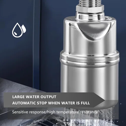 Miniatura 4 de Válvula de flotador de canal de agua de acero inoxidable Válvula automática de control de nivel de agua para tanques piscinas estanques entrada