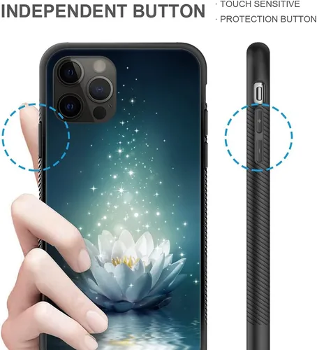 Miniatura 4 de ZHEGAILIAN Funda compatible con iPhone 13 Pro Max, diseño de patrón de policarbonato duro, funda protectora de TPU suave antideslizante para iPhone
