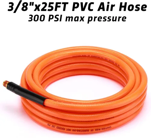 Miniatura 3 de Kit de accesorios para herramientas neumáticas de 18 piezas con manguera de PVC de 3/8 pulgadas x 25 pies, accesorios de conexión rápida NPT de 1/4