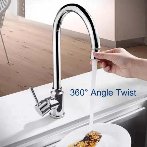 Miniatura 2 de Aireador de grifo de 2 piezas, aireador giratorio de 360° para fregadero de cocina, giro de ángulo grande, cabezal de grifo rociador de doble