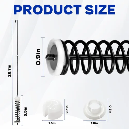 Miniatura 2 de W10780045 NTW4516FW2 NTW4516FW1 NTW4605EW0 Kit de varilla de suspensión para lavadora (26.7 pulgadas) para Amana Whirlpool Kenmore -Reemplazar