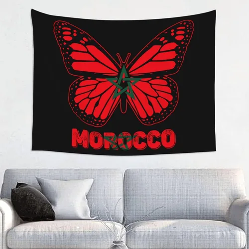 Miniatura 16 de Póster de tapiz de bandera de El Salvador de mariposa de 29 x 37 pulgadas, decoración del hogar, decoración para colgar en la pared, dormitorio