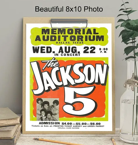 Miniatura 3 de Póster de Michael Jackson - Música Motown Negra - Póster vintage del concierto de Jackson 5 - Arte de pared afroamericano - Historia negra famosa