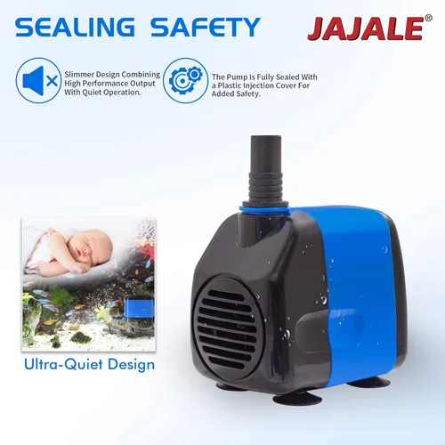 Miniatura 5 de Bomba de agua sumergible de 265 GPH ultra silenciosa para estanque, acuario, pecera, fuente, hidroponía, paquete de 2 Azul; paquete de 2