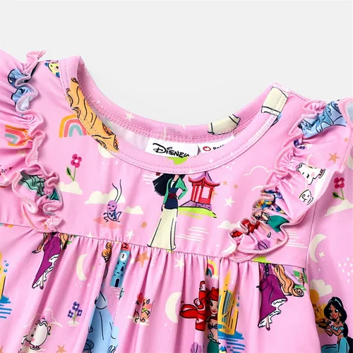 Miniatura 2 de Disney Princess Toddler Girl Dress Character Print Long Sleeve Playwear Dress 2-6 Years