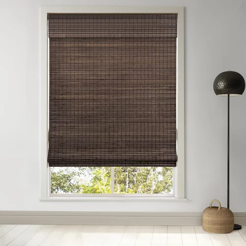 Miniatura 8 de LazBlinds Persianas romanas de bambú sin cordones, persianas de privacidad para ventanas interiores, oscurecimiento de la habitación, persianas