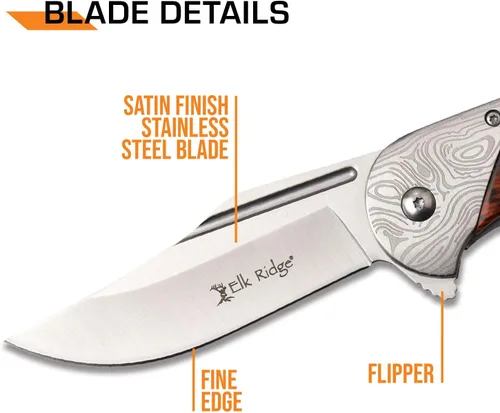 Miniatura 6 de Elk Ridge CUCHILLO ASISTIDO DE MUELLE ER-A957BR