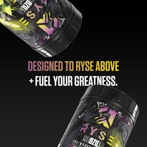 Miniatura 8 de RYSE Godzilla X Noel Deyzel - Polvo de preentrenamiento – BlackBerry Lemonade – 400 mg de cafeína, preentrenamiento de alto estímulo para hombres