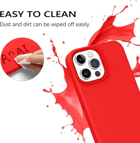 Miniatura 148 de GUAGUA Funda compatible con iPhone 17 Pro Max de 6.9 pulgadas, silicona líquida, goma de gel suave, delgada, forro de microfibra delgada