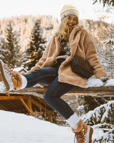 Miniatura 48 de FURTALK Gorro de invierno para mujer, con forro de satén, tejido trenzado, grueso, holgado, gorro cálido