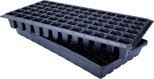 Bootstrap Farmer - 72 celdas charola para esquejes – Plantación de semillas, Tierra y cultivos hidropónicos., Negro