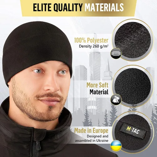 Miniatura 4 de M-Tac Elite - Gorro de forro polar, gorro táctico militar, gorro de invierno con calavera