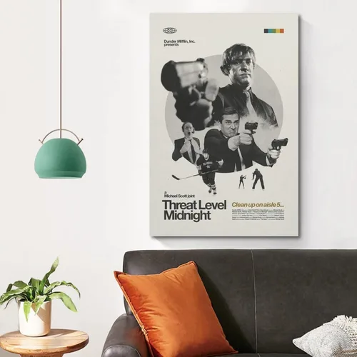 Miniatura 4 de Póster de película de medianoche de nivel de amenaza, póster artístico y arte de pared, póster moderno para decoración de dormitorio familiar, 08 x