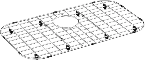 Miniatura 14 de Protector de rejilla de fregadero Rejilla inferior de acero inoxidable para fregadero de cocina Rejilla de fregadero con drenaje central Protector