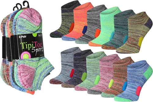 Miniatura 51 de Tipi Toe Women’s 12 Pack Cushioned Low Cut Socks – Breathable, Moisture-Wicking Athletic Comfort for Running & Daily Wear