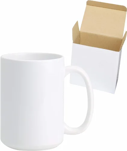 Miniatura 19 de Taza de café de cerámica de 15 onzas en caja de regalo blanca, 12 colores surtidos, caja de 12