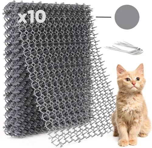 Paquete de 10 alfombrillas extra grandes para gatos – Tapete de 16.5 x 13.4 pulgadas con picos de 1 pulgada es perfecto para mantener a los gatos