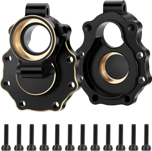 Miniatura 6 de GLOBACT Latón LCG Heavy Weight Caster Blocks Protal Drive C-Hubs 2.96 oz Contrapeso para 1/10 TRX4 TRX6 RC Crawler Car Upgrades Parts (2PCS)