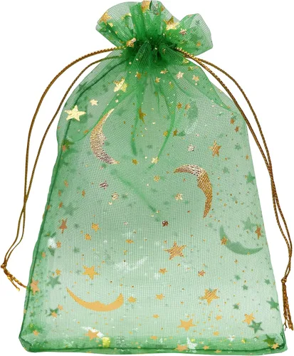 Miniatura 13 de Jexila 100 bolsas de regalo de organza dorada de 4 x 6 pulgadas, pequeñas bolsas de joyería con cordón de malla, bolsa de regalo para bodas, Dorado