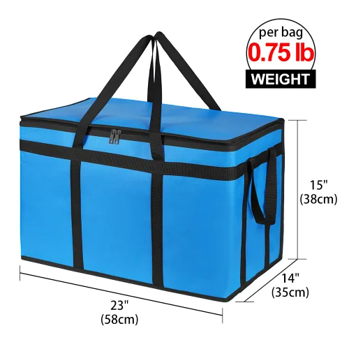 Miniatura 93 de Bodaon Paquete de 10 bolsas aisladas para entrega de alimentos para comidas calientes y frías, bolsas térmicas y enfriadoras, bolsa aislante de Negro