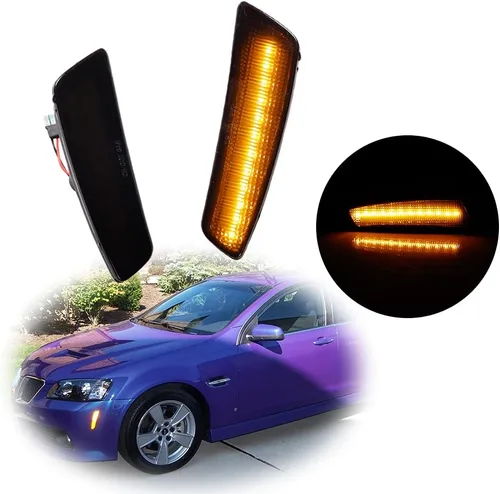 Miniatura 2 de Ahumado lente parachoques delantero Fender ámbar LED lado marcador luces para 2008 2009 Pontiac G8